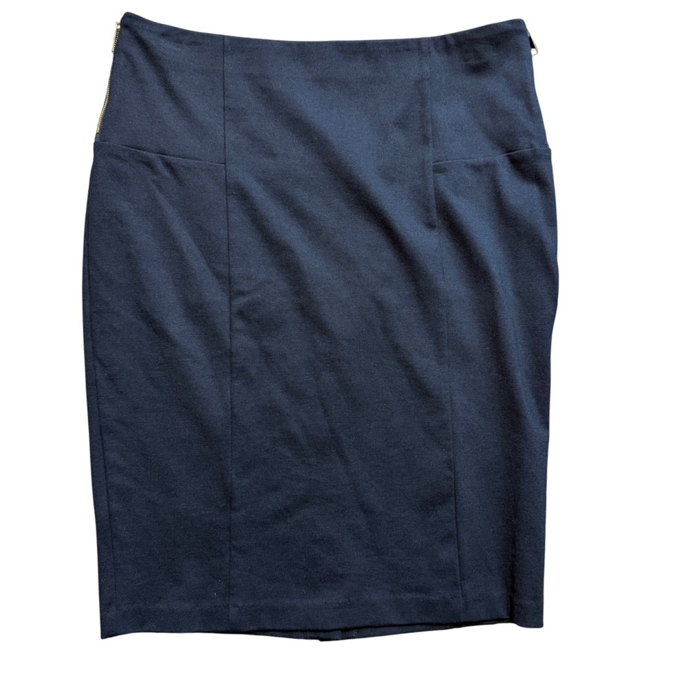 INC Skirt Womens 12 Pencil Black Tummy Control Side Zip EUC